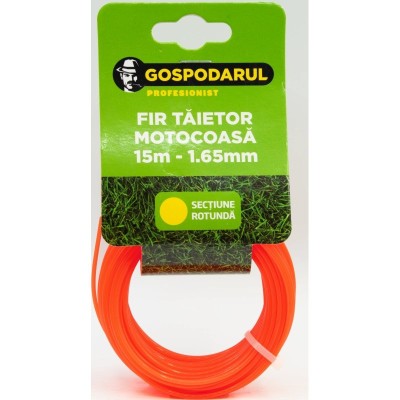 Fir motocoasa, trimmer, profil rotund, 1.65mmx15m, Gospodarul Profesionist, MC0043.1 foto