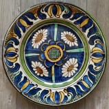 Farfurie ceramica decorativa Corund (Korond), Pall Magdi, Gyorgi Imre 2014