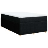 Cumpara ieftin Pat box spring cu saltea, negru, 120x200 cm, textil