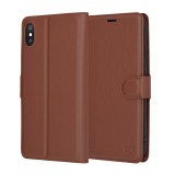 Husa iPhone XS Max Techsuit Leather Folio, maro