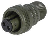 Conector circular AMPHENOL 2 pini mufă pe cablu tip MS/DS 13A mamă lipire