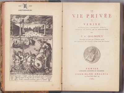 HST C83 La vie privee a Venise depuis les premiers temps ... 1882 Molmenti foto