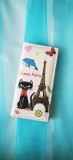 Cumpara ieftin Portofel / Plic / Clutch Dama - Paris Pisica Turnul Eiffel France - Model 5, Bej