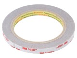 Bandă de Fixare Acrilică Gri 9mm x 5,5m x 600um