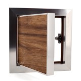 Ușă de vizitare cu ramă din aluminiu Crom și posibilitate de ușiță placabilă 200x200
