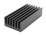 Radiator extrudat, aluminiu, 50mm x 24.2mm, neagra, FISCHER ELEKTRONIK, SK 551 50 SA, T137145