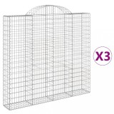 Cumpara ieftin Cosuri gabion arcuite 3 buc, 200x30x180/200cm, fier galvanizat