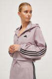 Adidas geacă femei, culoarea violet, de tranziție IP1573