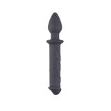 Dildo cu plug anal TOYZ4LOVERS Couple Love, din silicon hipoalergenic, lungime 22.5 cm, diametru 4 cm, negru