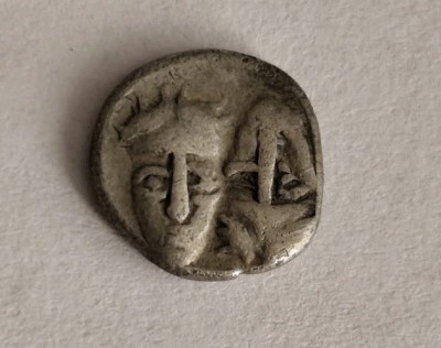 Trihemiobol (1 &amp;frac12; obol) - Histria 350-300 B.C. foto
