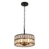 Greelustr Candelabru 3003-H, Candelabru otel+cristal, auriu, potrivit pentru hol, bucatarie, living, dormitor