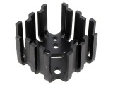 Radiator extrudat negru 46mm x 46mm pentru SOT32, TO3, TO66, TO9