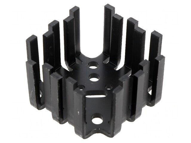Radiator extrudat negru 46mm x 46mm pentru SOT32, TO3, TO66, TO9