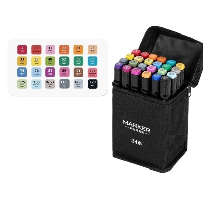 Set 24 Markere, 15 cm Multicolor foto