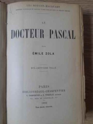 LE DOCTEUR PASCAL-EMILE ZOLA-229148 foto