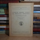 GENERALUL R. ROSETTI - GANDURI DESPRE VITEJIE IN TRECUTUL ROMANESC , 1935 #