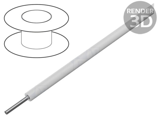 Cablu EcoWire 14AWG MPPE Alb 600V 305m - ALPHA WIRE