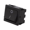 Intrerupator buton comutator 6A-250V ON-OFF cu retinere IP20 22x20mm negru GBC 24.2347.32