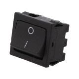 Intrerupator buton comutator 6A-250V ON-OFF cu retinere IP20 22x20mm negru GBC 24.2347.32