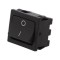 Intrerupator buton comutator 6A-250V ON-OFF cu retinere IP20 22x20mm negru GBC 24.2347.32