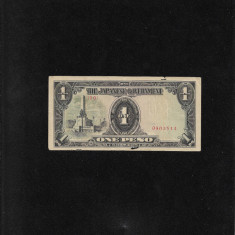 Filipine Philippines ocupatia japoneza 1 peso 1943 seria0902514 uzata