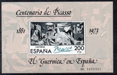 A58 - - Spania 1981 -Picasso bloc nestampilat MNH foto