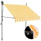 vidaXL Copertină retractabilă manual cu LED, alb &amp; portocaliu, 100 cm 145855