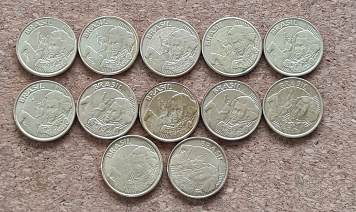Brazilia 10 centavos 2002 2019 12 bucati