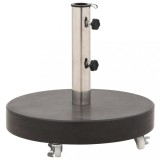 Gossi suport umbrela de soare, negru, 30 kg, granit, rotund