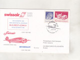 Bnk fil Plic ocazional Zbor aniversar Swissair 1931-1981 Bucuresti Zurich