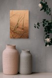 Tablou Canvas, "Viața ascunsă &icirc;n nisipuri liniștite", Iarbă, Dune, Nisip, Textură, Natură, Simplu, Calm, Organic, Verde, Moale, 26 x 39 cm, CMCLASS