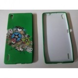 Husa Telefon Huawei Ascend P7, Design Hipster Verde, Protectie Spate