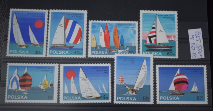 TS23 - Timbre serie Polonia - 1965 Navigatie- veliere nestampilate *