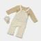 Set bluza si salopeta, Winter muselin, 100% bumbac - Stone, BabyCosy (Marime: 18-24 Luni)