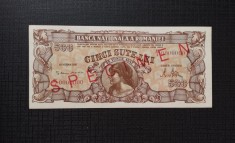 Rom&acirc;nia 500lei-1947-Cosasul-Specimen UNC