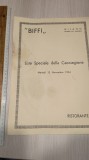 RAR = MENIU RESTAURANT /RISTORANTE BIFFI MILANO GALLERIA VITT.EMANUELE 1934