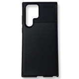 Cumpara ieftin Husa Cover Silicon Carbon Vennus pentru Samsung Galaxy S22 Ultra Negru