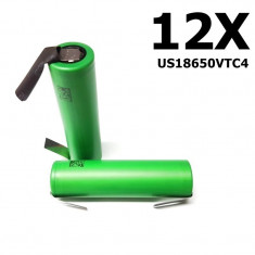 Sony VTC4 Murata US18650VTC4 2100mAh - 30A Set 12 Buca?i, Tip Urechi de lipire in U foto