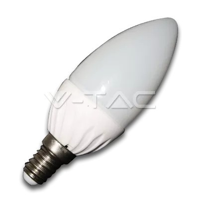 Bec LED 4W E14 220V lumanare alb V-TAC foto