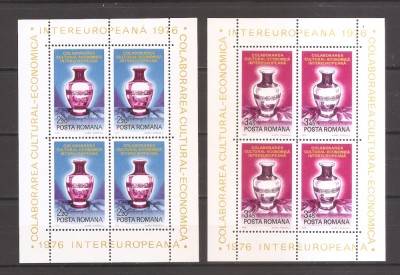 Romania 1976, LP.911a- Colaborarea Cult. Ec. Intereuropeana, bloc de 4, MNH foto