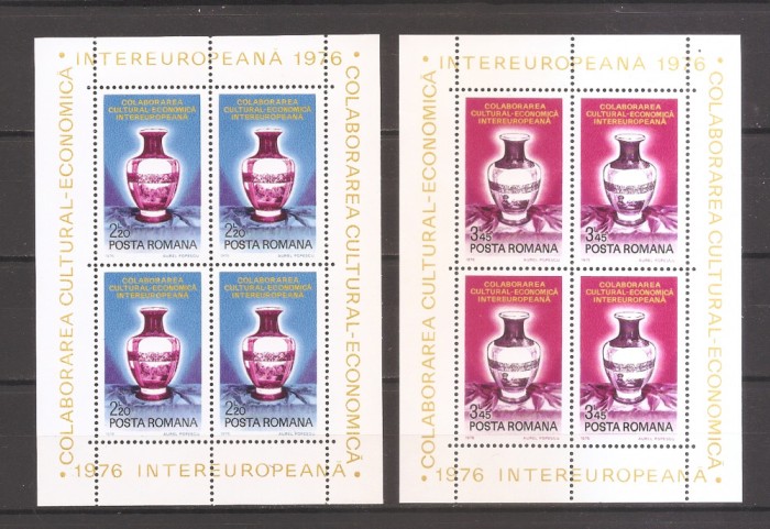 Romania 1976, LP.911a- Colaborarea Cult. Ec. Intereuropeana, bloc de 4, MNH