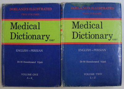 DORLAND &amp;#039; S ILLUSTRATED , MEDICAL DICTIONARY , TWO VOLUMES by HOOSHMAND VIJEH , 1987 foto