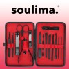 Trusa Manichiura 15 Piese Otel Tungsten, Hipoalergenica, Carcasa Inclusa - Set Profesional Unghii, Cuticule