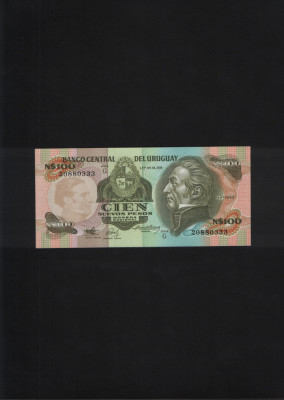 Uruguay 100 nuevos pesos 1987 unc seria20880333 foto