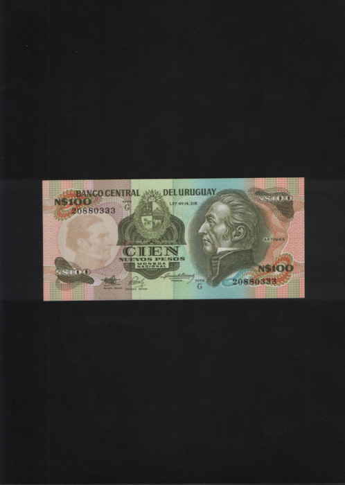 Uruguay 100 nuevos pesos 1987 unc seria20880333