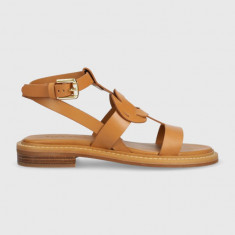 sandale de piele Loys femei, culoarea maro, SB42020A