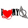 Sticker Auto , zI Love My Mini Cooper, , Autocolant Personalizat pentru Fanii MINI