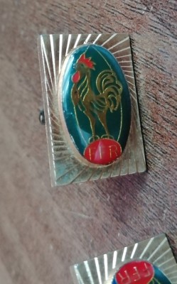QW8 9 - Butoni camasa - Cocosul galic - initialele FFR foto