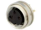 Conector M16 soclu mamă lipire 3 pini 5A 250V IP40 0,75mm2