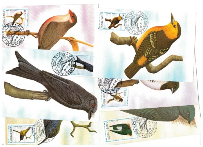 Sao Tome 1979, 1983 - Lot 9 maxime, tematica pasari